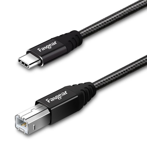 USB-C / USB-B kabel pro tiskárny M/M černá 3 m