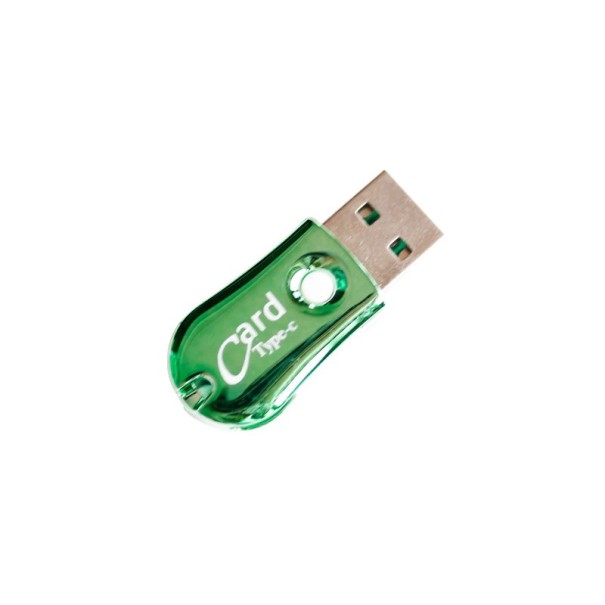 USB-C / USB čítačka Micro SD pamäťových kariet K932 zelená