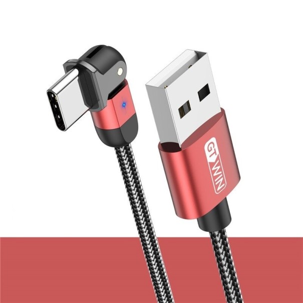 USB-C / USB-datakabel met draaibare connector rood 1 m