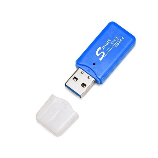 USB čítačka Micro SD pamäťových kariet K912 modrá