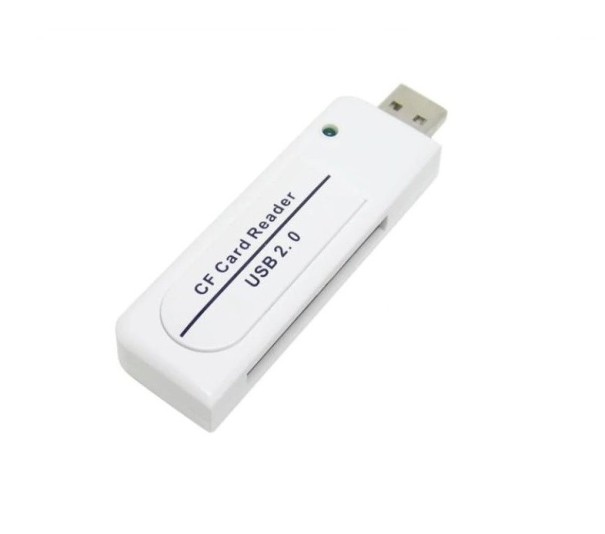 USB čtečka CF paměťových karet bílá
