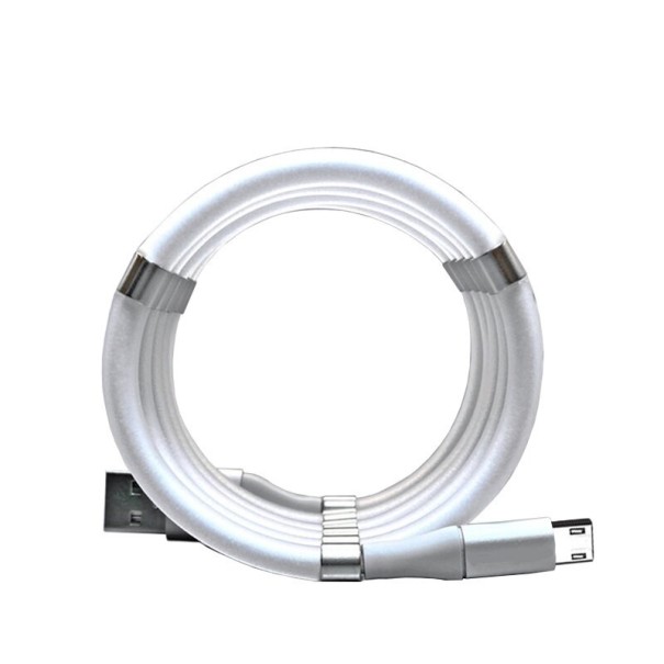 USB-datakabel met magneten wit 1,8 m 1