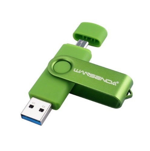 USB flash disk 2 v 1 J2983 zelená 128GB