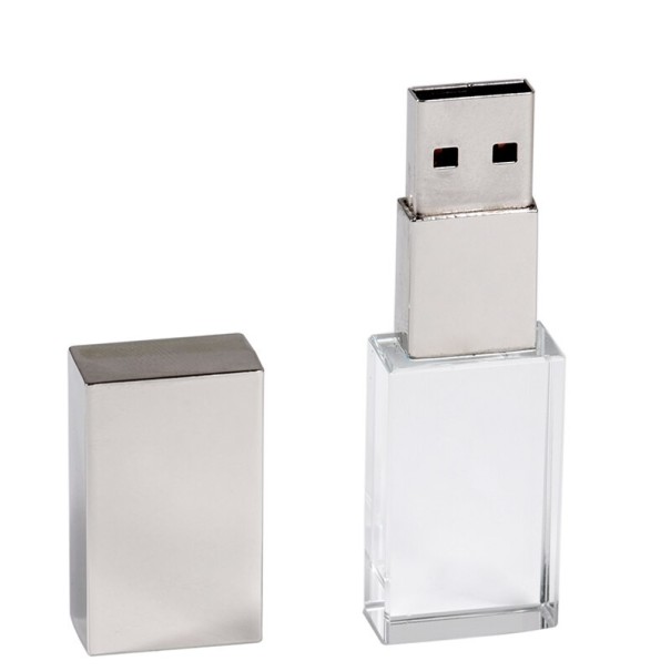 USB flash disk kryštál strieborná 8GB