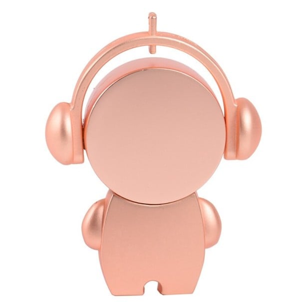 USB flash disk panáček se sluchátky růžová 16GB