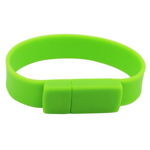 USB flash disk silikonový náramek zelená 8GB