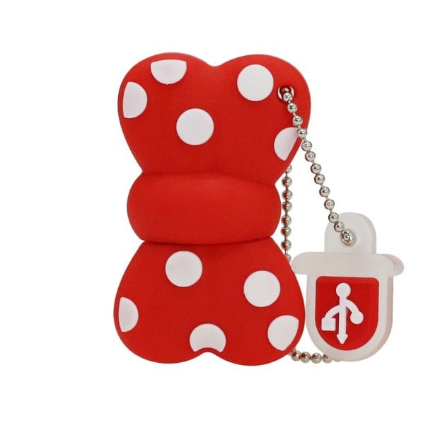 USB flash disk v tvare mašle červená 32GB