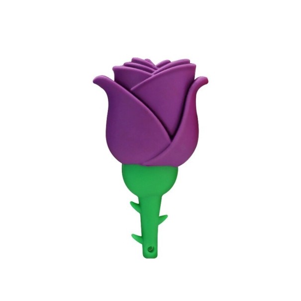 USB flash disk v tvare ruže fialová 4GB