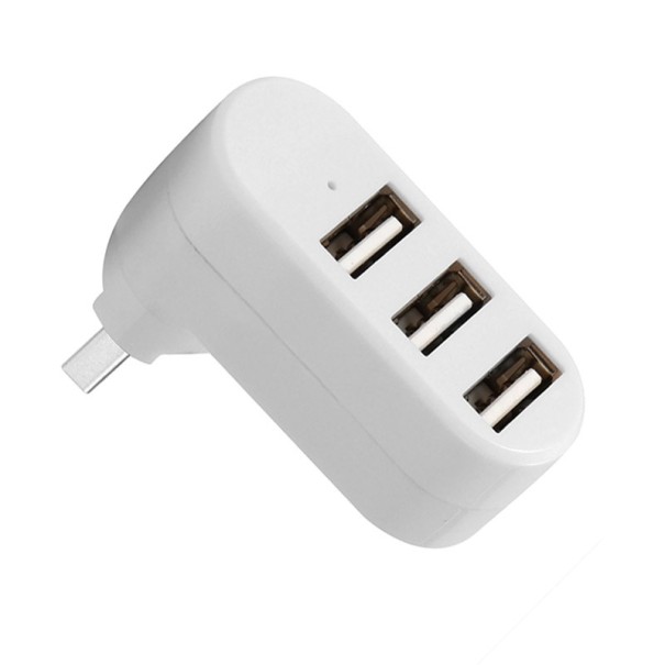 USB-hub 3 porte hvid