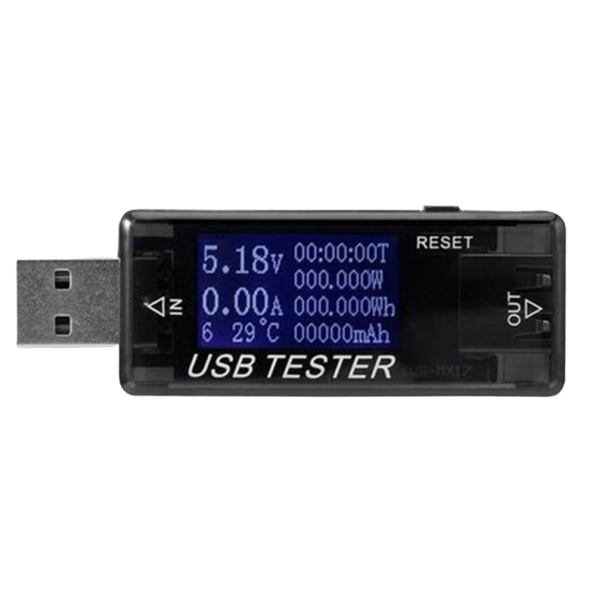 USB-meter 8in1 zwart