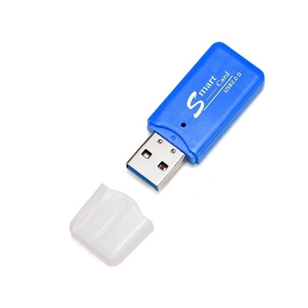 USB Micro SD Memory Card Reader K912 blue