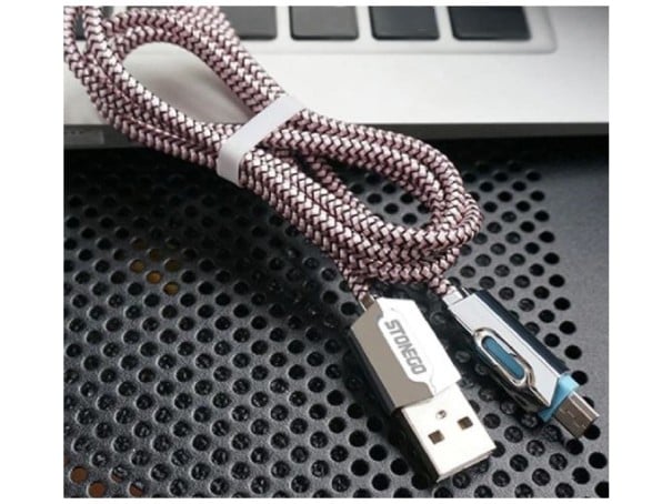 USB / Micro USB Data Cable K655 pink 1 m