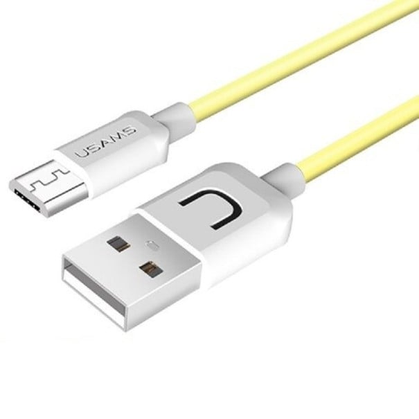 USB / Micro USB -datakaapeli 10 kpl keltainen