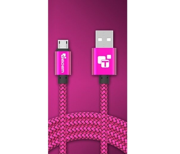 USB-Micro-USB-datakaapeli K591 vaaleanpunainen 25 cm