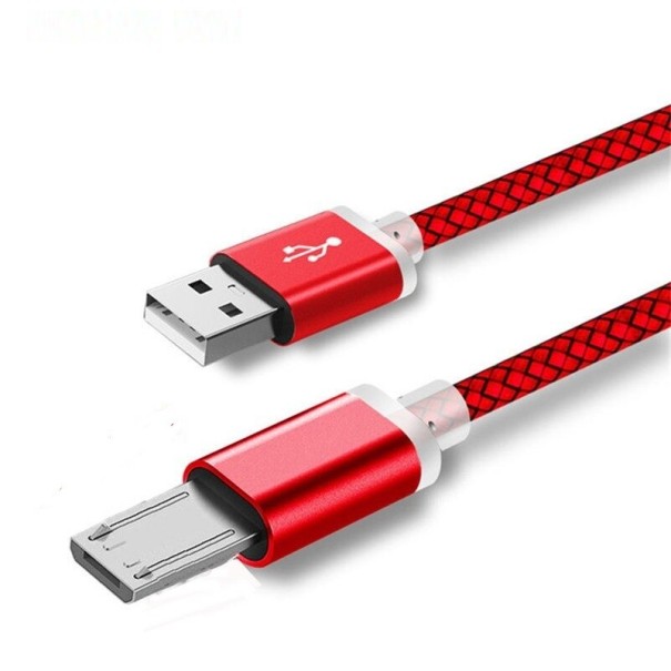 USB / Micro USB-datakabel forlænget stik rød