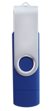 USB + micro USB flash disk tmavě modrá 4GB
