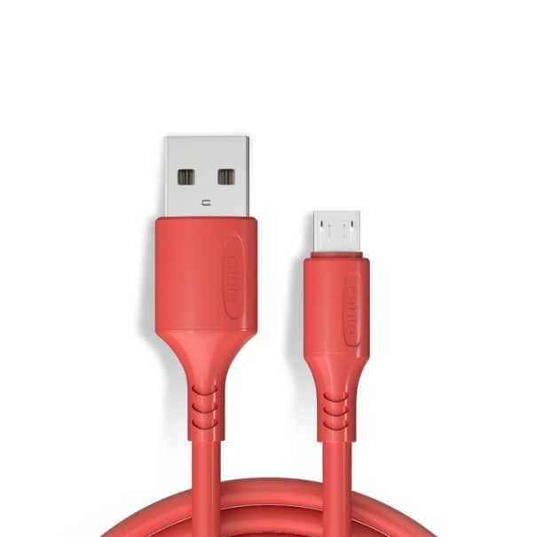 USB-/Micro-USB-Ladekabel rot 25 cm