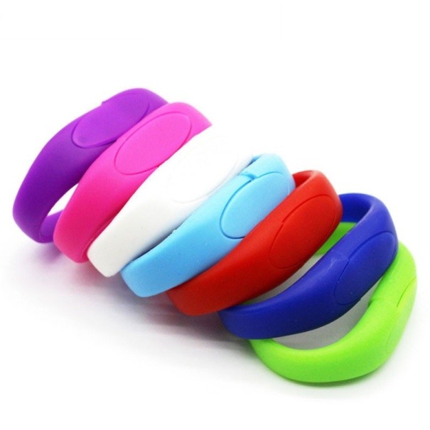 USB-minne silikonarmband H46 blå 4GB