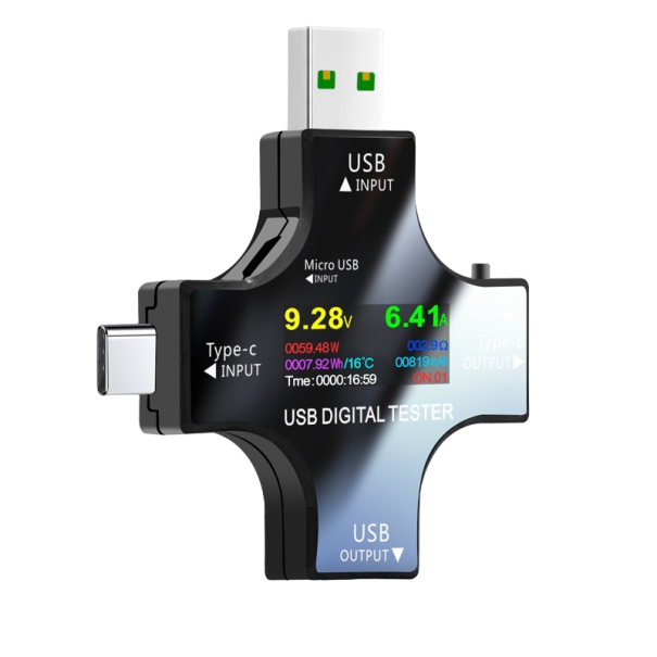 USB-Multitester mit Kapazitätsmessung, USB, Micro-USB, USB-C 1