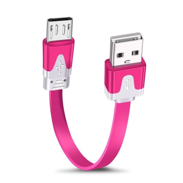 USB naar Micro USB datakabel K602 donkerroze 1 m
