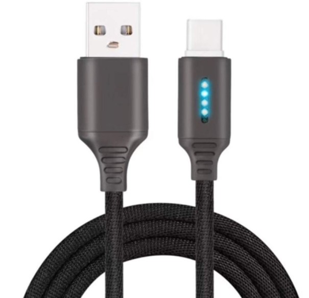 USB naar Micro USB / USB-C datakabel K625 zwart 2