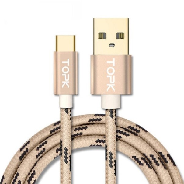 USB naar USB-C datakabel K491 goud 2 m