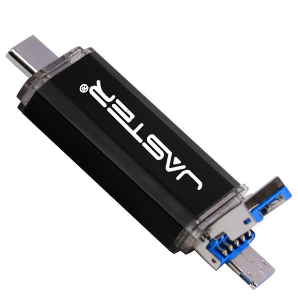 USB OTG pendrive 3in1 fekete 128GB