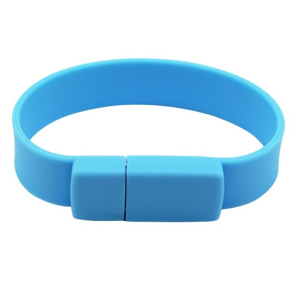 USB pendrive szilikon karkötő világoskék 16GB