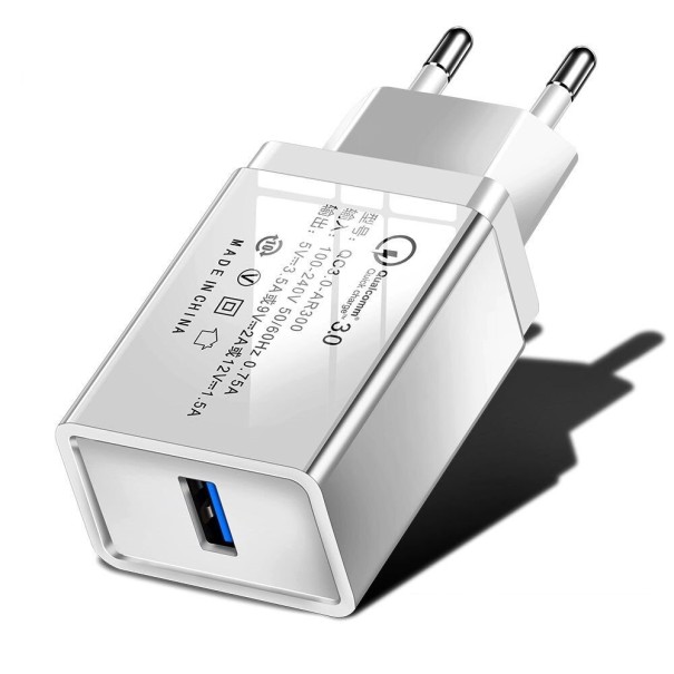 USB-pikalatausvirtalähde K720 valkoinen