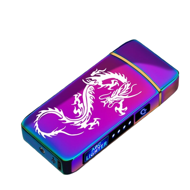 USB-Plasmafeuerzeug mit Drachen P3420 regenbogen