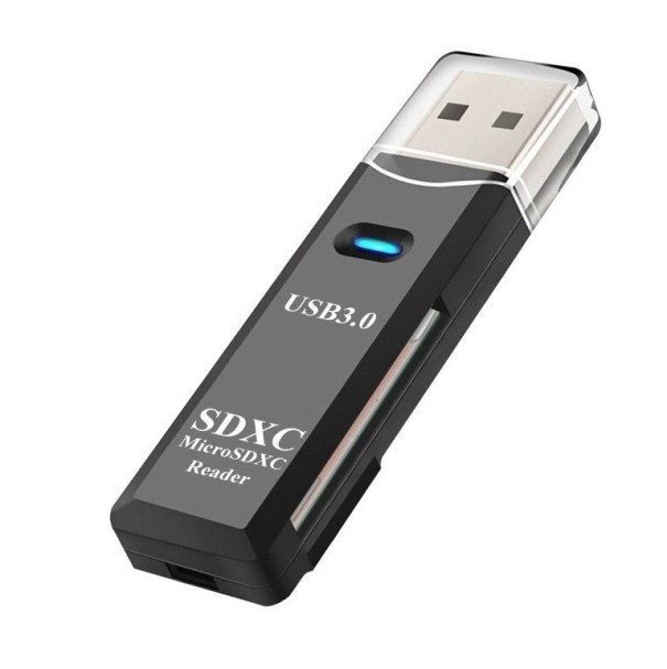 USB SD / Micro SD memóriakártya-olvasó fekete