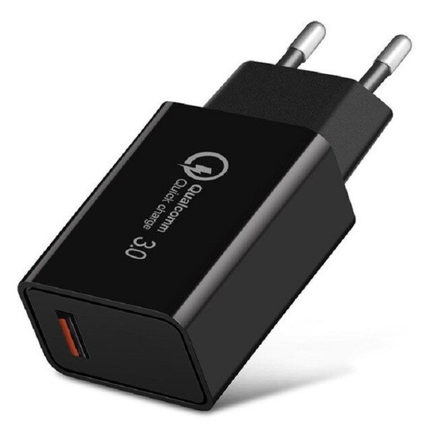 USB sieťový adaptér Quick Charge K751 čierna