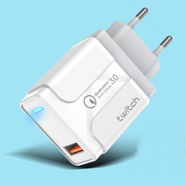 USB síťový adaptér Quick Charge K711 bílá