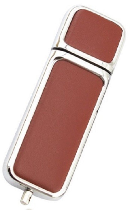 USB-Stick aus Leder braun 128GB