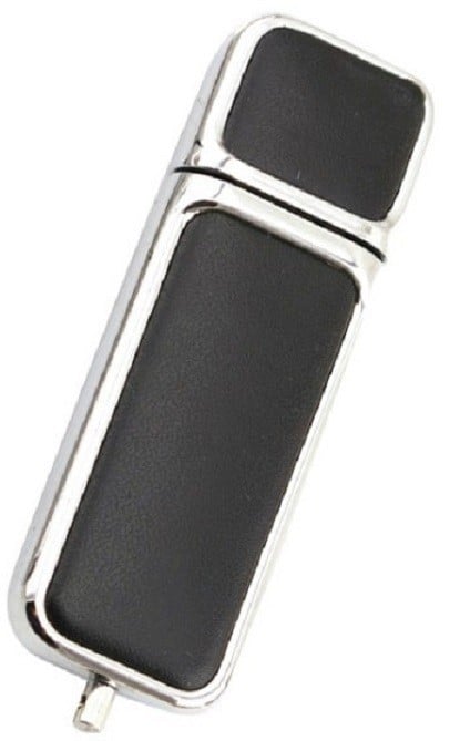 USB-Stick aus Leder schwarz 4GB