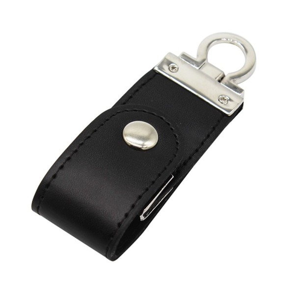 USB-Stick in einer Ledertasche schwarz 8GB