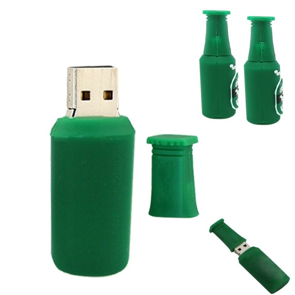 USB-stick met flessenbier