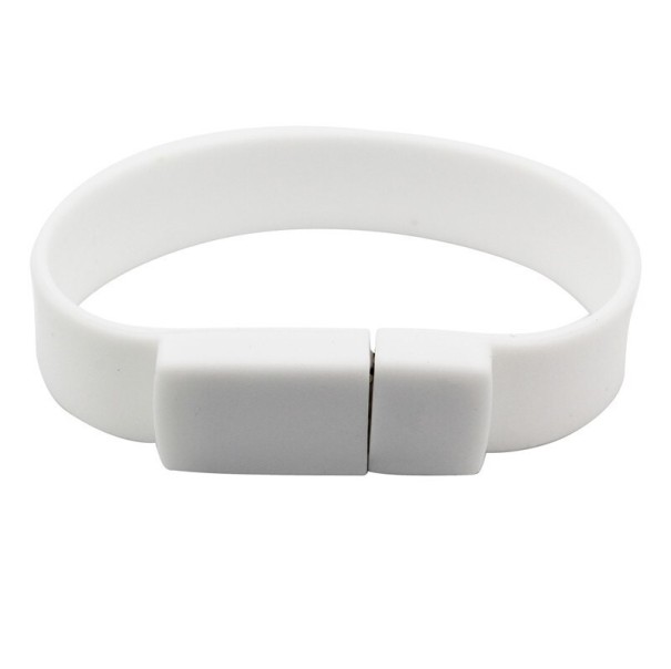 USB-Stick-Silikonarmband weiß 8GB