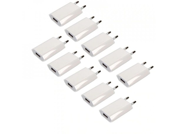 USB-stroomadapter 10 stuks 1