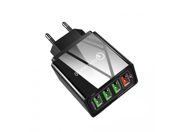 USB-stroomadapter Snel opladen zwart