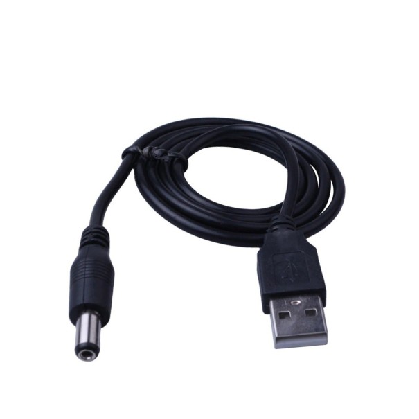 USB til 5V DC strømkabel 5,5 x 2,1 mm 80 cm 1