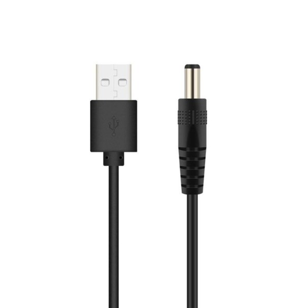 USB til DC 5,5 x 2,1 strømkabel 100 cm
