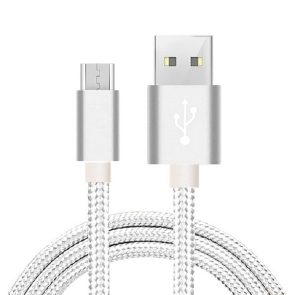 USB til Micro USB-datakabel K492 sølv 25 cm