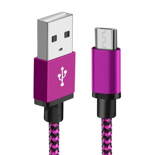USB til Micro USB-datakabel K566 rosa 2 m
