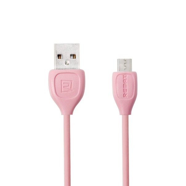 USB till Micro USB / Lightning datakabel K652 rosa 1