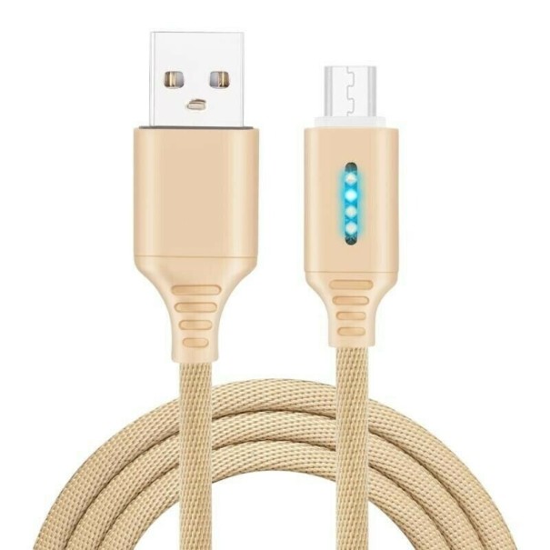 USB till Micro USB / USB-C datakabel K625 guld 1