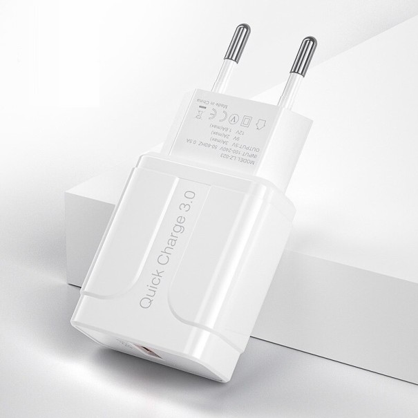 USB τροφοδοτικός προσαρμογέας Quick Charge K690 λευκό