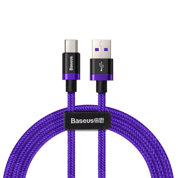 USB / USB-C datakabel J82 lilla 50 cm