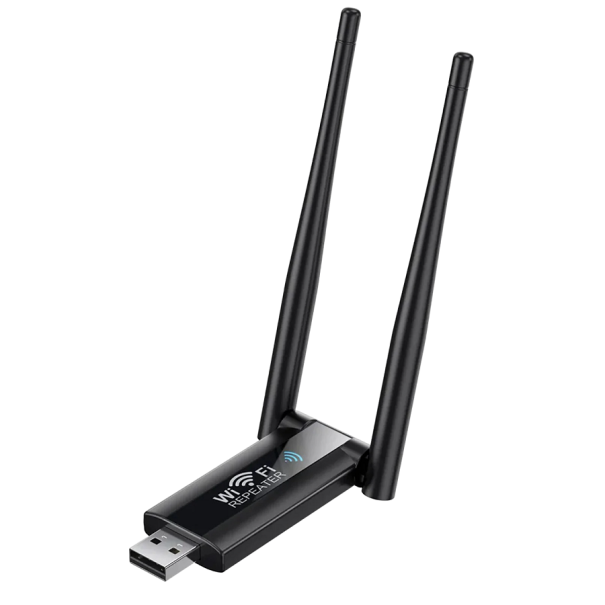 USB-WLAN-Netzwerkadapter, leistungsstarker Signalverstärker, WLAN-Extender, kabelloser Signalverstärker, 300 Mbit/s, 2,4 GHz 1