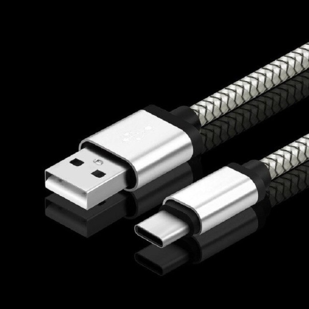 USB-zu-USB-C-Datenkabel K571 silbern 1 m